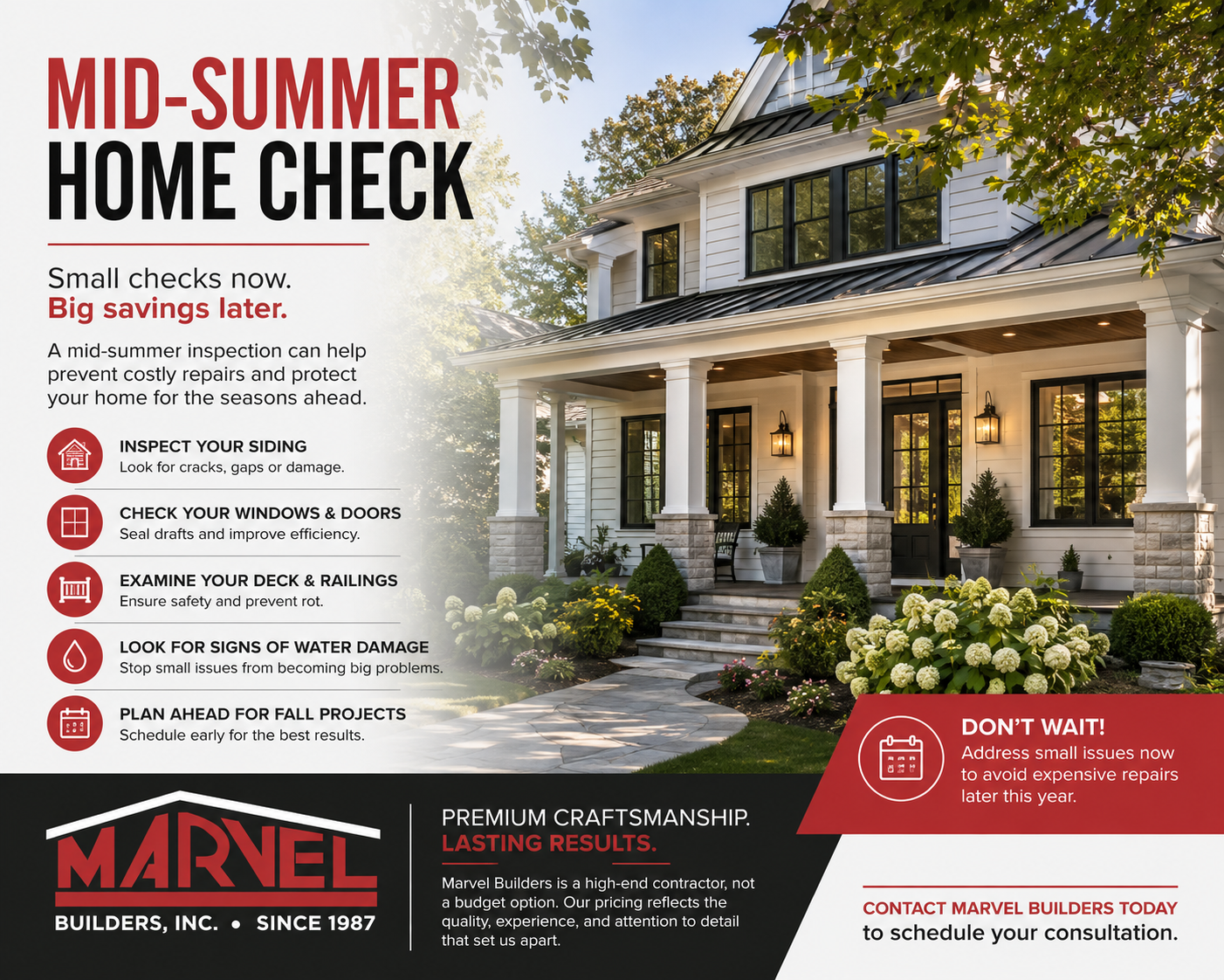 Why Mid-Summer Is the Best Time to Inspect Your Home’s Exterior